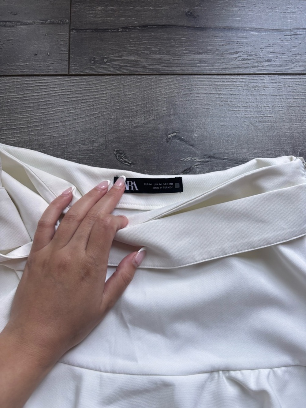 Zara Cream Tie-Waist Ruffle Skort - Picture 2 of 2